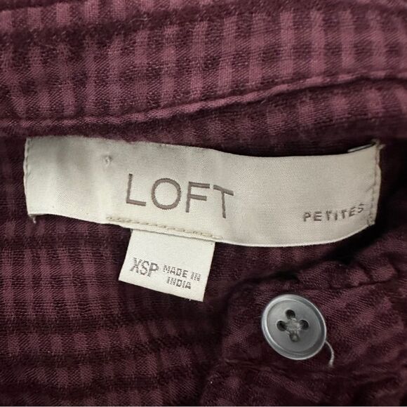 Loft Pleated Button Drop Waist Dress size XSP - Picture 5 of 7